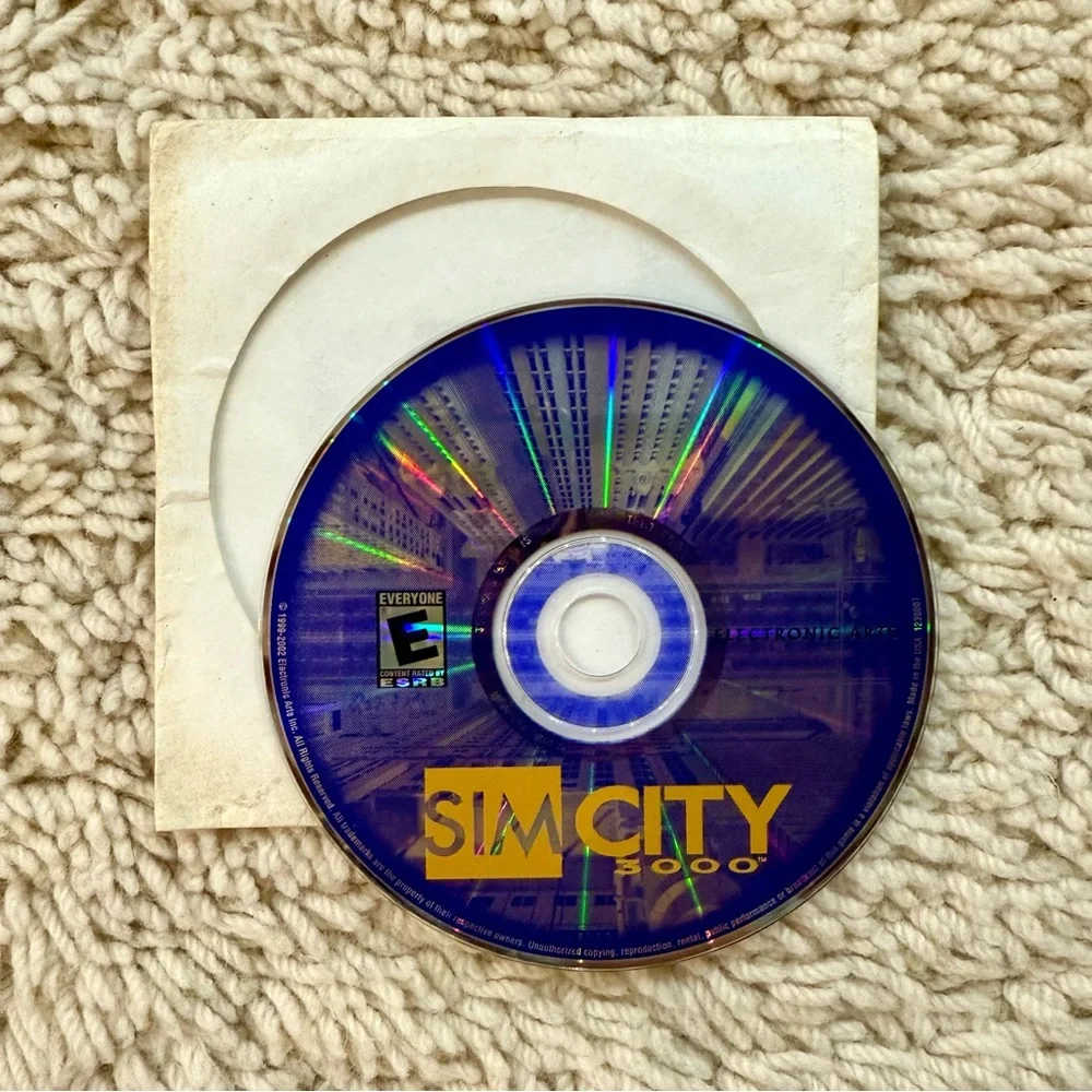 SimCity 3000 PC Game CD-ROM Disc